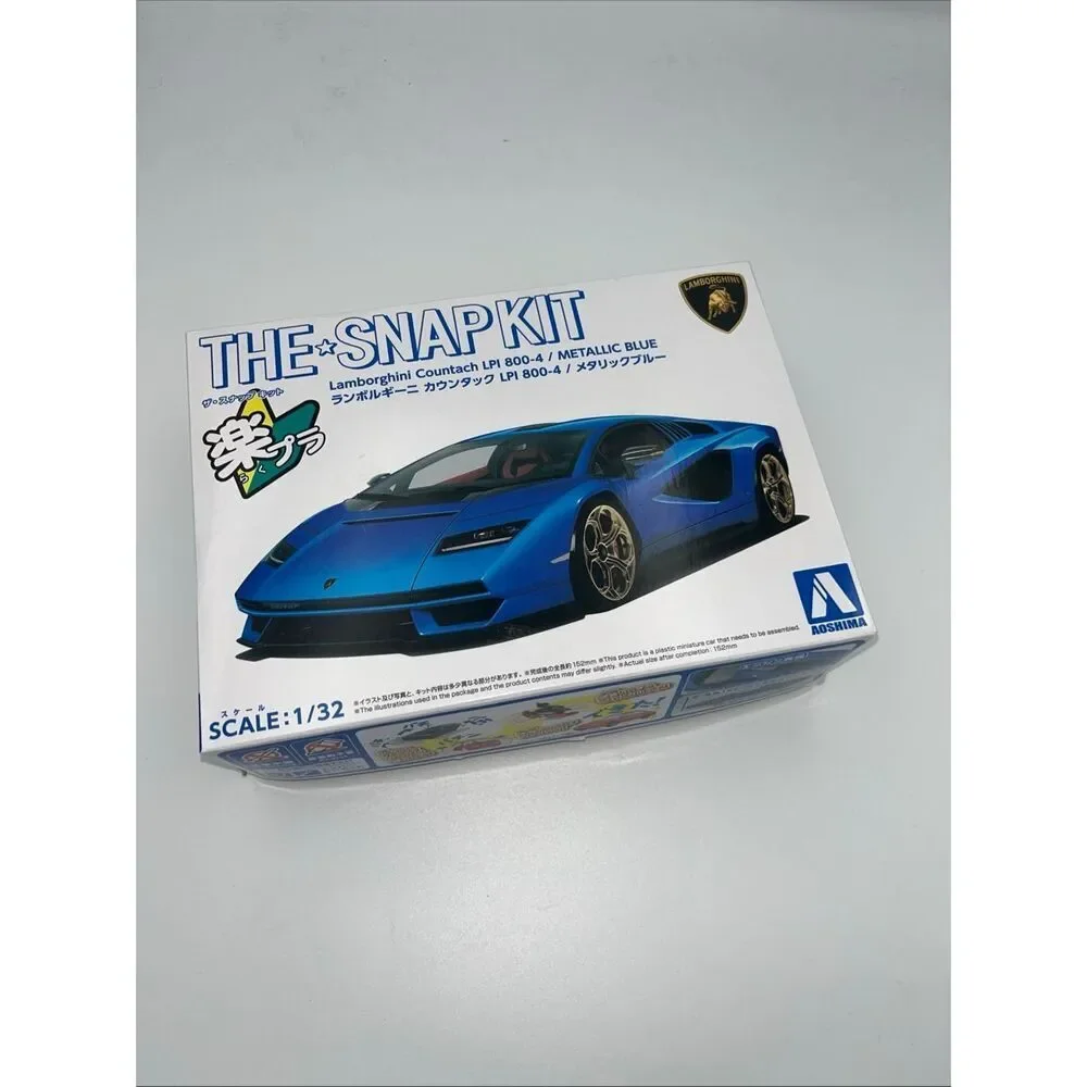 Lamborghini Countach LPI 800-4(Metallic Blue) 1/32 AOSHIMA SnapKit No.19-F Model
